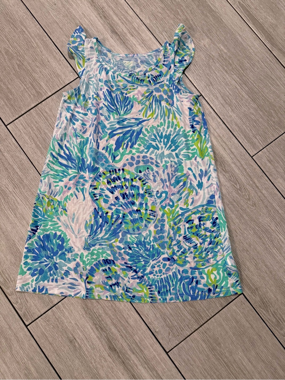 Lilly Pulitzer Ella ,shell of a time, Pastel Floral dress Blue, Mint ,Lavender